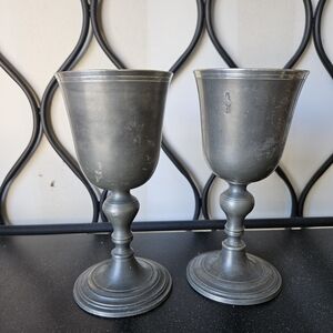 Vintage Brazilian Pewter Goblets
